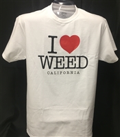 Shirt - I Heart Weed (White)