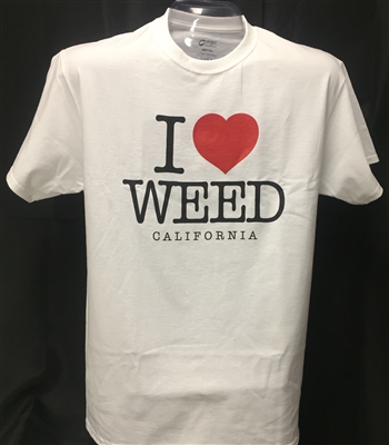 Shirt - I Heart Weed (White)